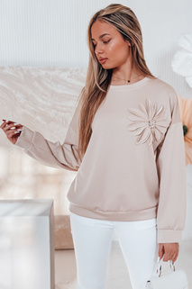 Ženska bluza velikosti oversize FLORINE bež Dstreet RY2766