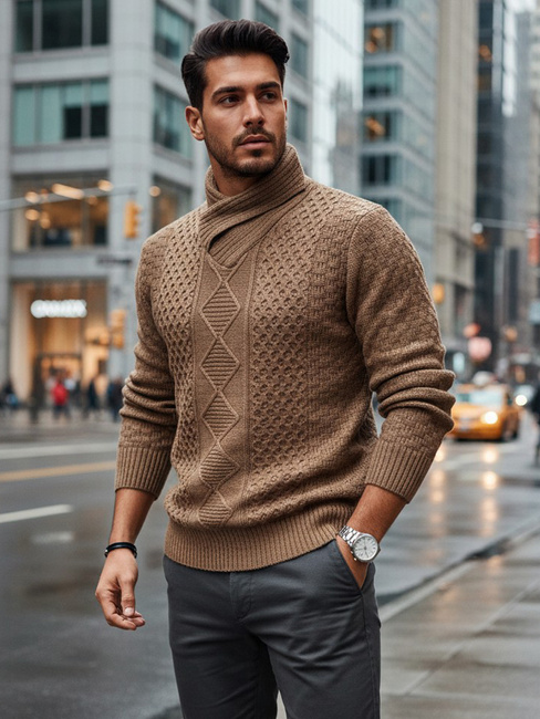 Moški kamelji pulover Dstreet WX2255