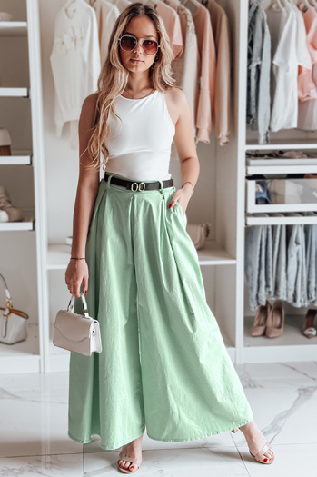 FLOWES krilo-hlačnice s pasom FLOWES mint Dstreet UY2594