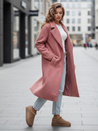 Damski dolg plašč iz ovčje kože roza barve Dstreet NY0755z