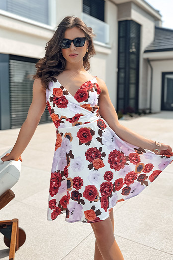 LUMINA obleka bela Dstreet EY2488