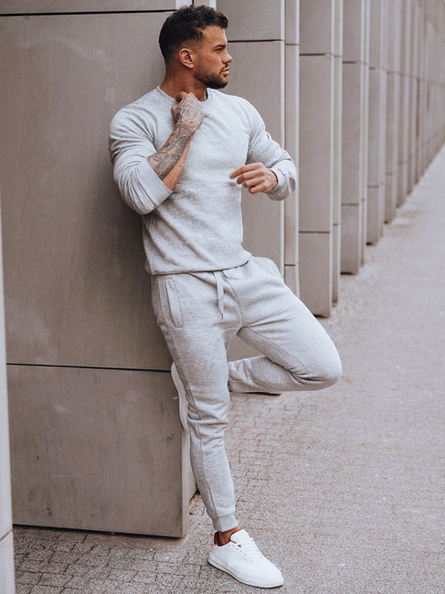 Moške komplet trenirke Barva Svetlosiva DSTREET AX0738