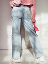 Ženske hlače ARGORAVE cargo baggy denim modre Dstreet UY2226_4
