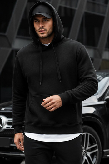 Moška jopa s kapuco Barva Črna DSTREET BX2028