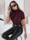 Ženski pulover s kratkimi rokavi GIRLGLORY burgundska Dstreet MY2556
