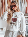 Ženska bluza FEELME s potiskom prevelikih dimenzij siva Dstreet BY1475