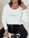 Ženska bluza VIVILINES oversize s potiskom bela Dstreet RY2691_2