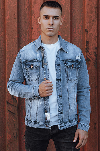 Moška džins jakna modra Dstreet TX4852