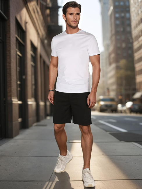 Moške črne športne hlače Dstreet SX2474