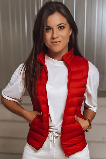 Ženski prešit telovnik ROSILA Barva Klaret DSTREET TY3001