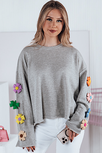 Ženska bluza oversize RAWEL siva Dstreet RY2387