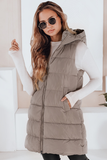 Ženski brezrokavnik BRITA bež Dstreet TY3267