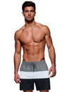 Moške sivo-bele kopalne hlače Dstreet SX2519
