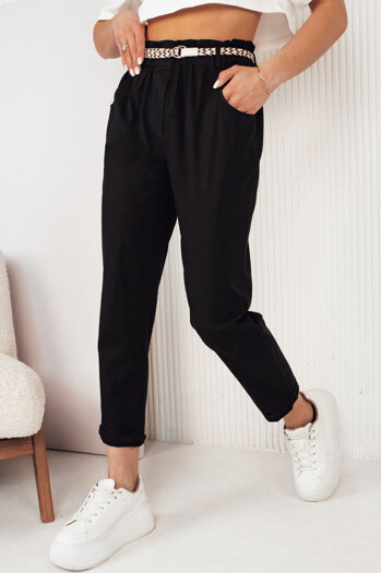Ženske hlače iz blaga ERLON black Dstreet UY2026