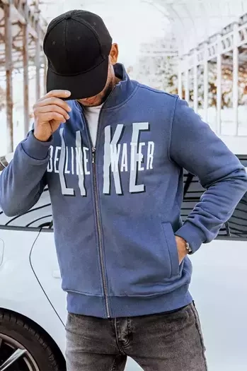 Moška jopa z zadrgo Barva Indigo DSTREET BX5411