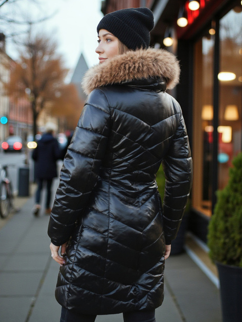 Ženska prešita zimska bunda BELLATRIX black Dstreet TY4581z