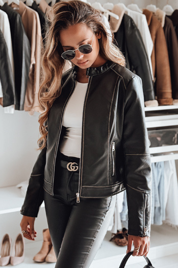 Ženske usnjene jakne LOVEBIKER black Dstreet TY4964