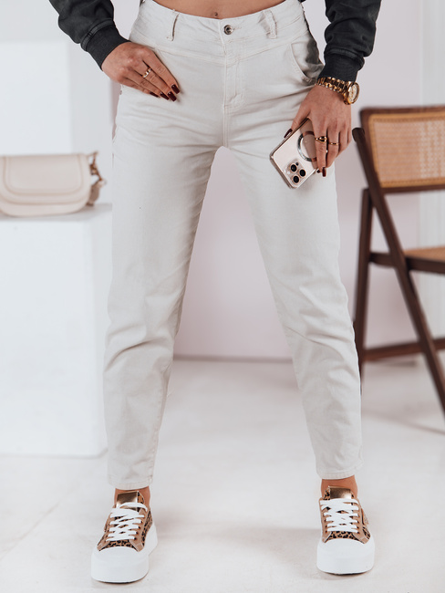 Ženske hlače iz džinsa STREETSTYLE light beige Dstreet UY2375