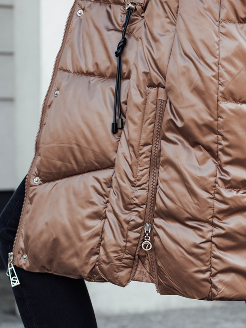 Ženska ULTRAWAY prešita jakna s kapuco rumena Dstreet TY4644