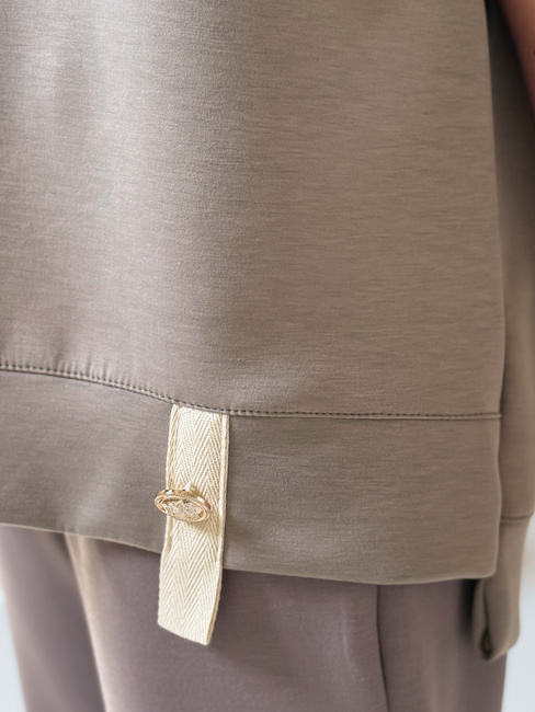 Ženska bluza prevelike velikosti SHINE LOVE mocha Dstreet RY2911