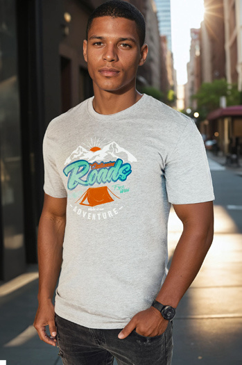 Moška siva majica s potiskom Dstreet RX5401