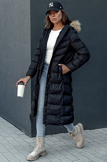 Ženski zimski plašč LUXWARM black Dstreet TY4374