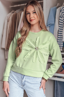 Ženska bluza prevelike velikosti s cvetjem PETITKA mint Dstreet BY1389