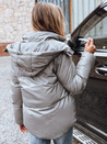 Ženska usnjena jakna COLLAR Barva Črna DSTREET TY3899