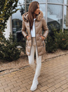 Ženska zimska jakna s kapuco KRISTA camel Dstreet TY3066