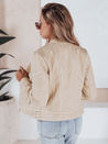 Ženska usnjena jakna ROCKMISS beige Dstreet TY5226