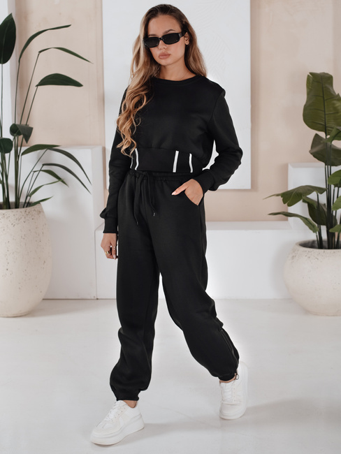 Ženski komplet trenirke črne barve Dstreet AY1159