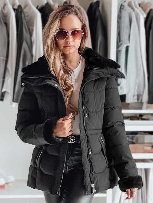 WINTERGIRL ženska prešita jakna črna Dstreet TY4933