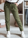 Ženske hlače chinos s pasom MODELA khaki Dstreet UY2572_3