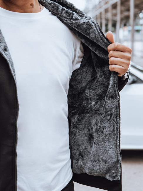 Moška jopa z zadrgo Barva Črna DSTREET BX5597