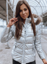 Ženska prešita jakna NELLY Barva Srebrna DSTREET TY2273