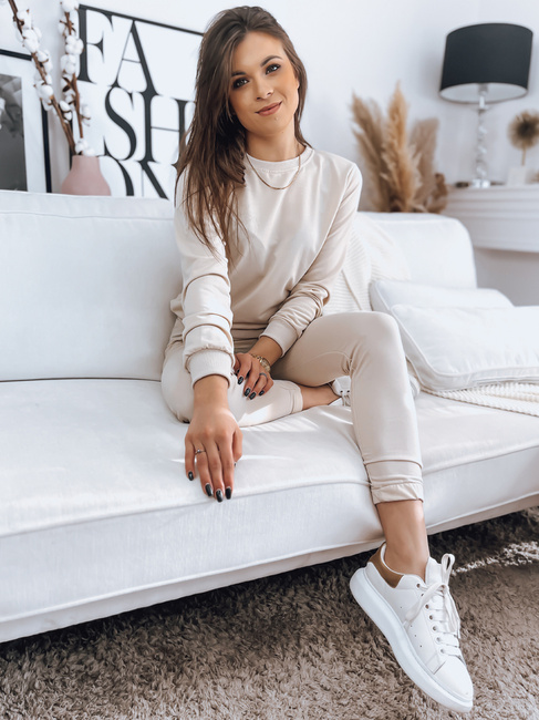 Ženski komplet trenirke MILIAN Barva Svetlo bežova DSTREET AY0819