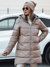 PURRBREEZ ženska zimska jakna dolga prešita reverzibilna s kapuco camel Dstreet TY4660