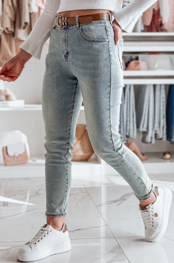 Ženske hlače iz džinsa s pasom SLIMVISA blue Dstreet UY2460