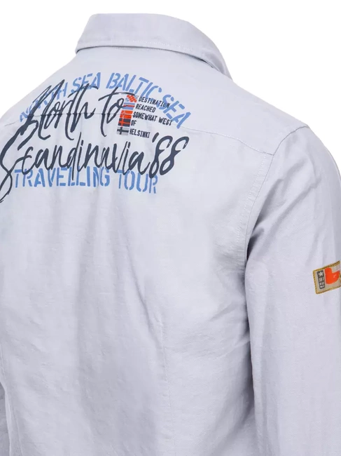 Moška srajca z dolgimi rokavi Barva Svetlosiva  DSTREET DX2278