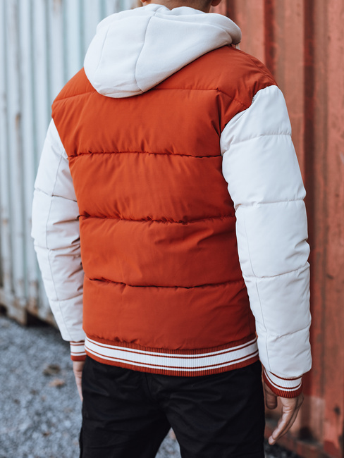 Moška zimska jakna s kapuco rdeča Dstreet TX4877