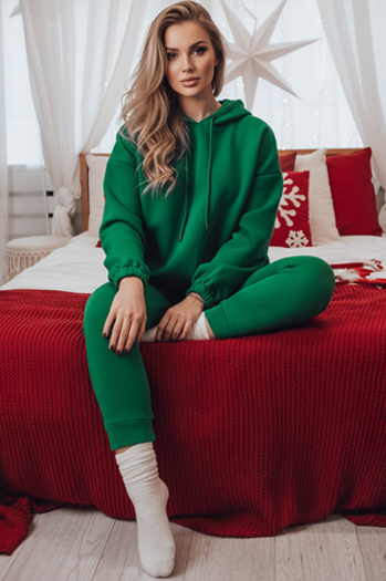 KSENIIA PREMIUM ženske trenirke zelene barve Dstreet AY1111