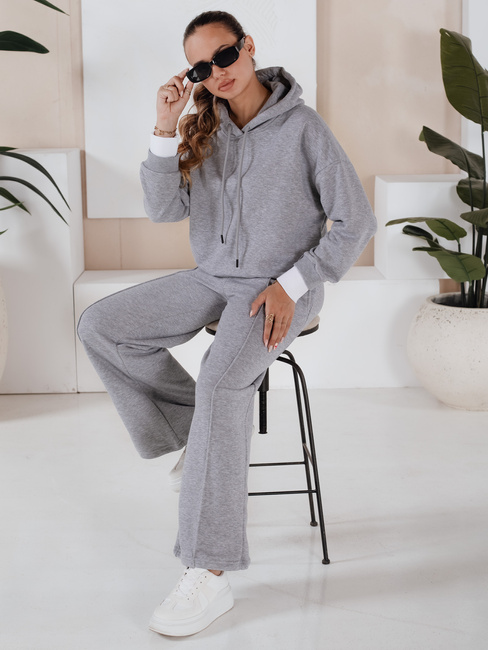 Ženske trenirke SANELIS sive barve Dstreet AY0986