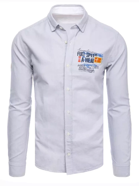 Moška srajca z dolgimi rokavi Barva Svetlosiva  DSTREET DX2278