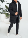 Moška zimska jakna s kapuco črna prešita TX5070