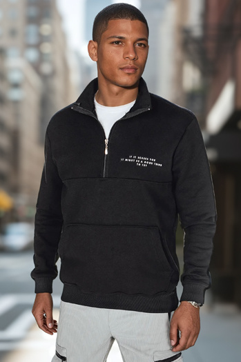 Moška potiskana majica črna Dstreet BX5887