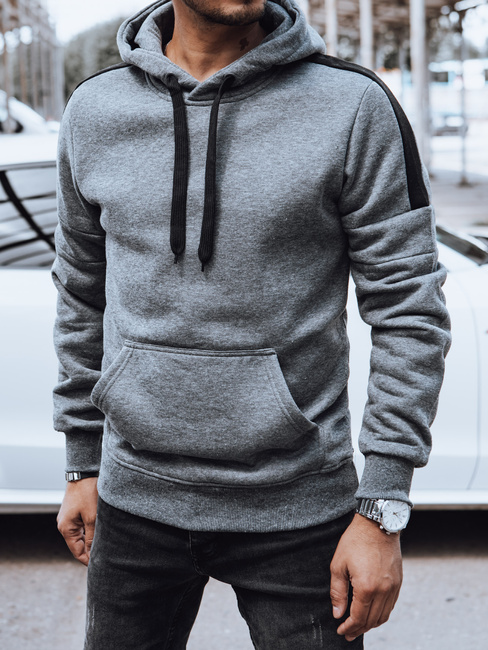 Moška majica s kapuco temno siva Dstreet BX5825