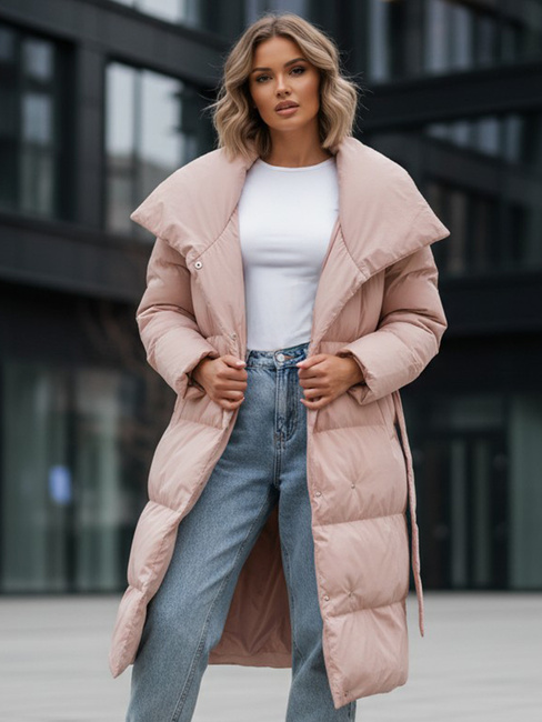 Ženski dolgi plašč FAVI Barva Roza DSTREET TY3090