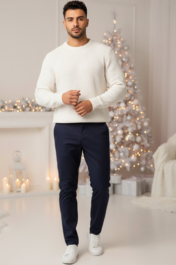 Moške mornarsko modre hlače Dstreet UX4411z