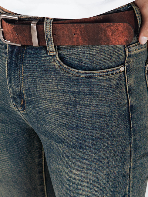 Ženske oprijete kavbojke modre barve Dstreet UY2809