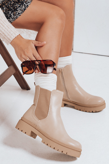 Ženski škornji MONDERICO cream Dstreet ZY0540